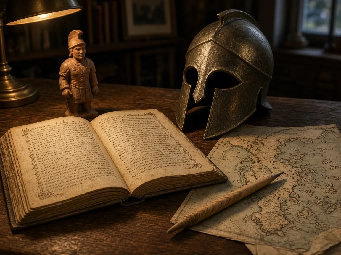 Homerisch handschrift en bronzen helm bij studie van Griekse heldencyclus in Leiden